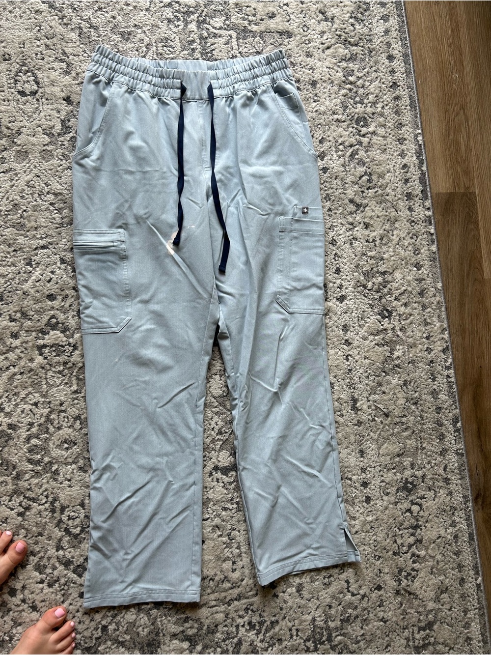 Women’s dusty blue figs Dowa high rise straight leg in L